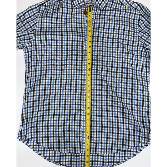 Robert Graham Dress Shirt. Men’s XL Embroidered, Gingham. Flip Cuff Silk Trim - Picture 7 of 8